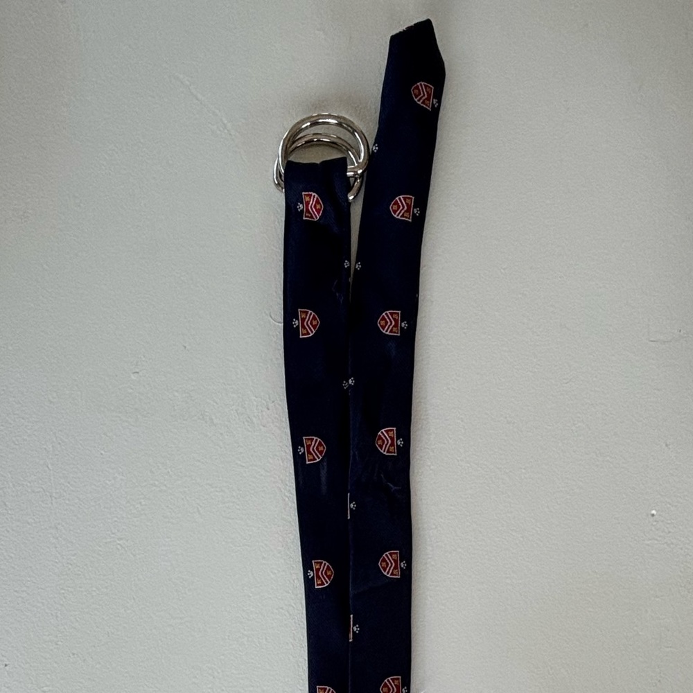 J. Crew Navy Silk Belt